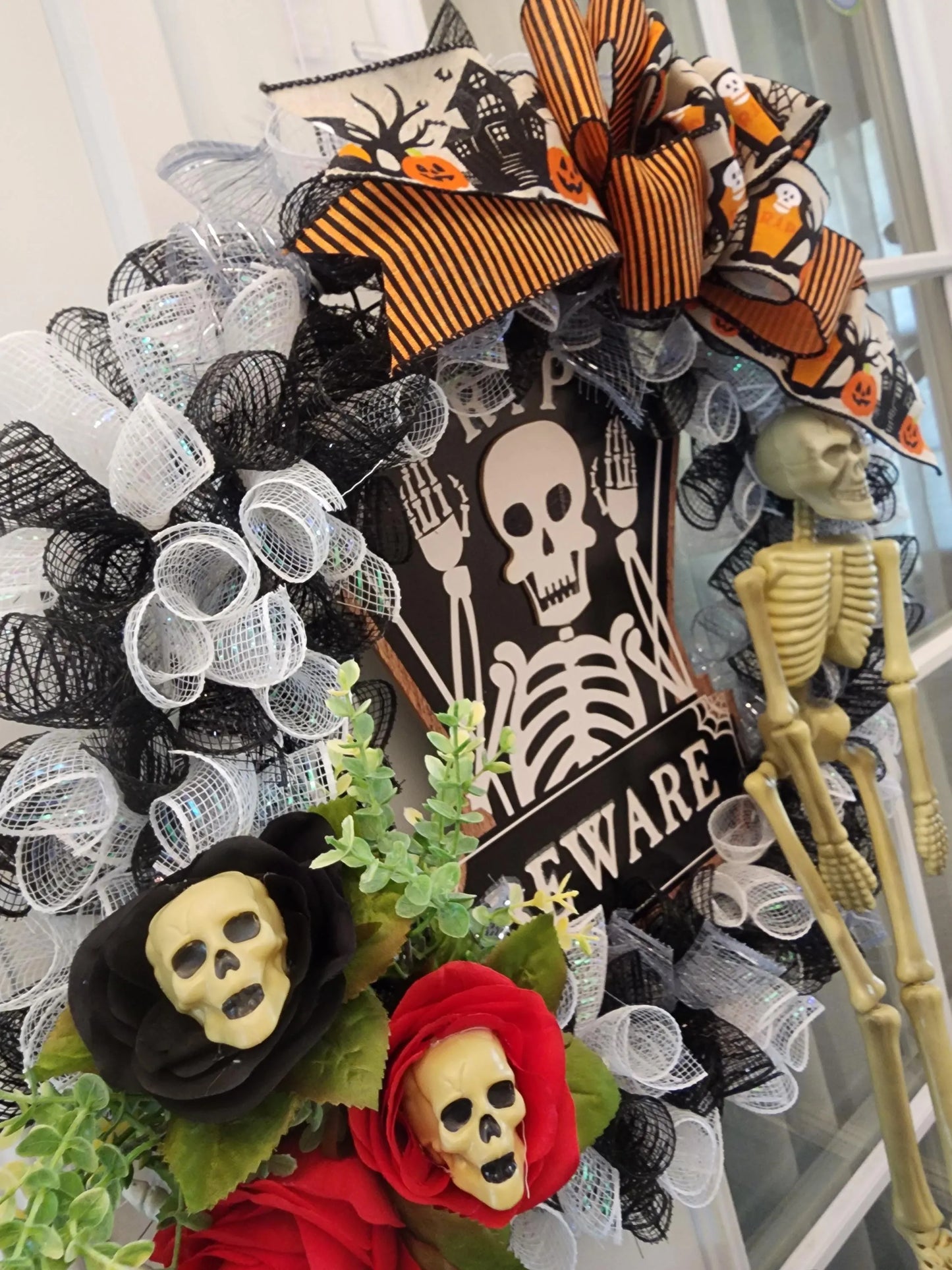Halloween Skeleton Wreath