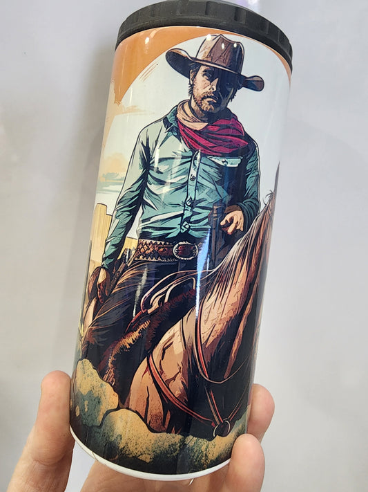 Cowboy Horseback 4in1 Can Cooler Tumbler