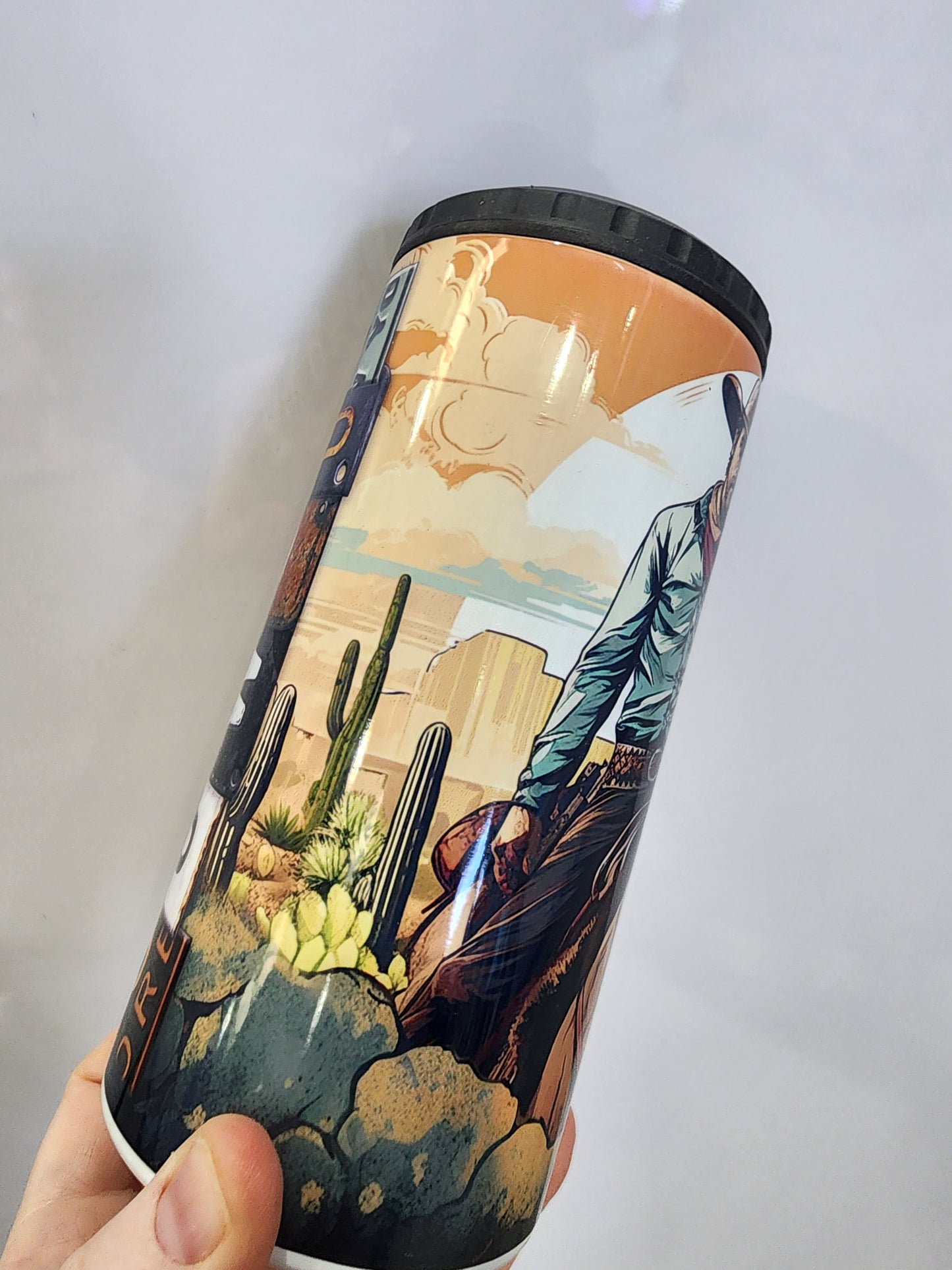 Cowboy Horseback 4in1 Can Cooler Tumbler