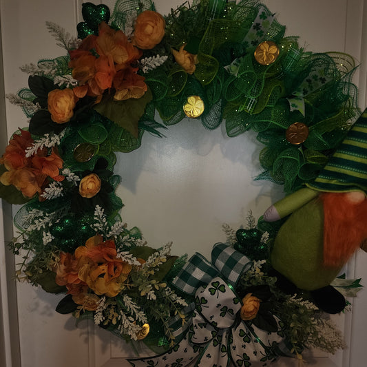 St. Patrick's Day Gnome Wreath