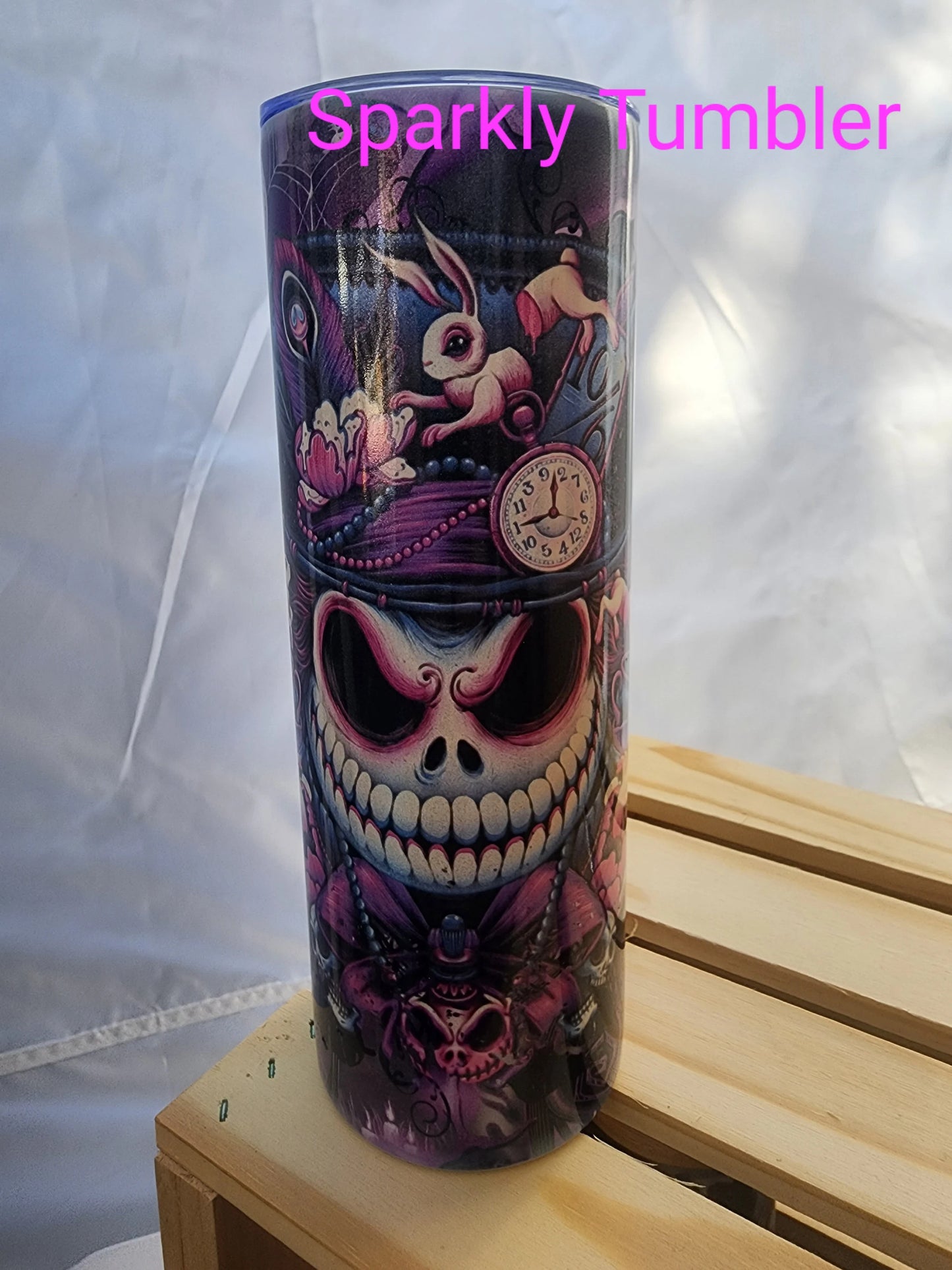 Skeleton Jack Sparkly Tumbler 20oz