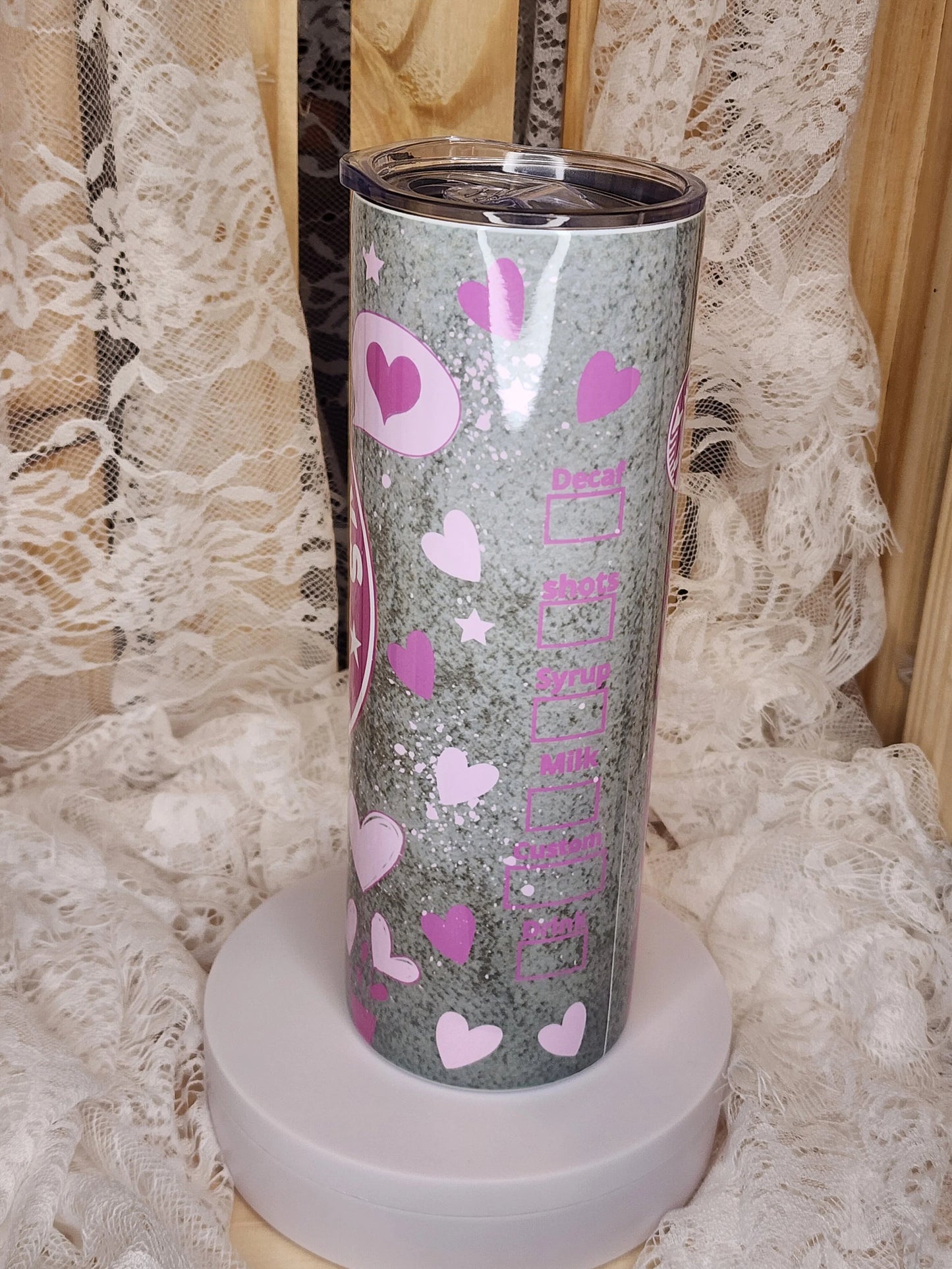 HK Kitty Hearts Tumbler 20oz