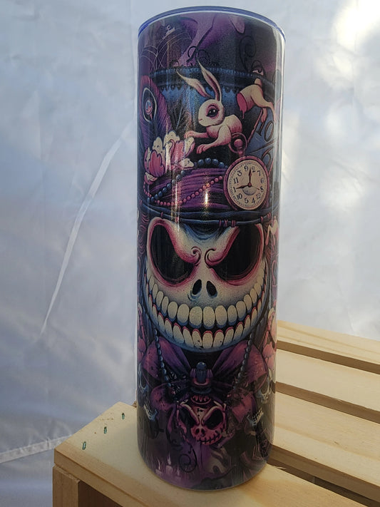 Skeleton Jack Sparkly Tumbler 20oz