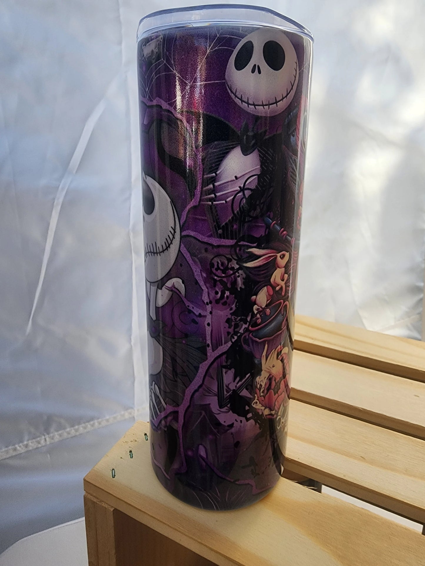 Skeleton Jack Sparkly Tumbler 20oz