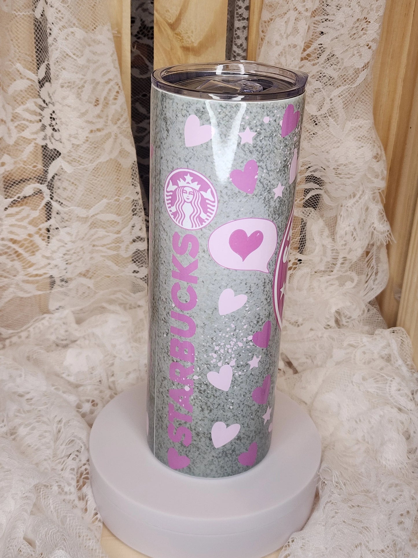 HK Kitty Hearts Tumbler 20oz