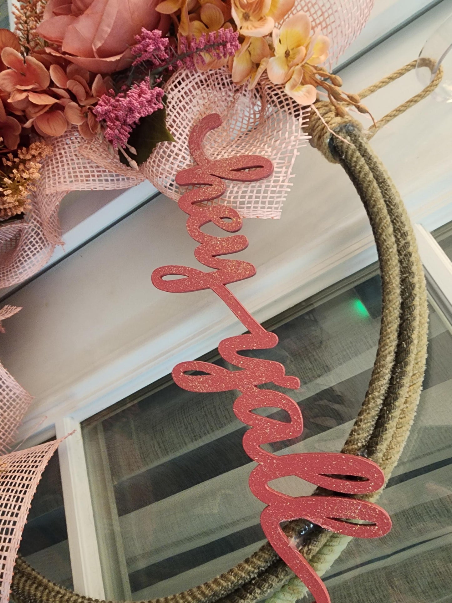 Country Rose Lasso Rope Wreath