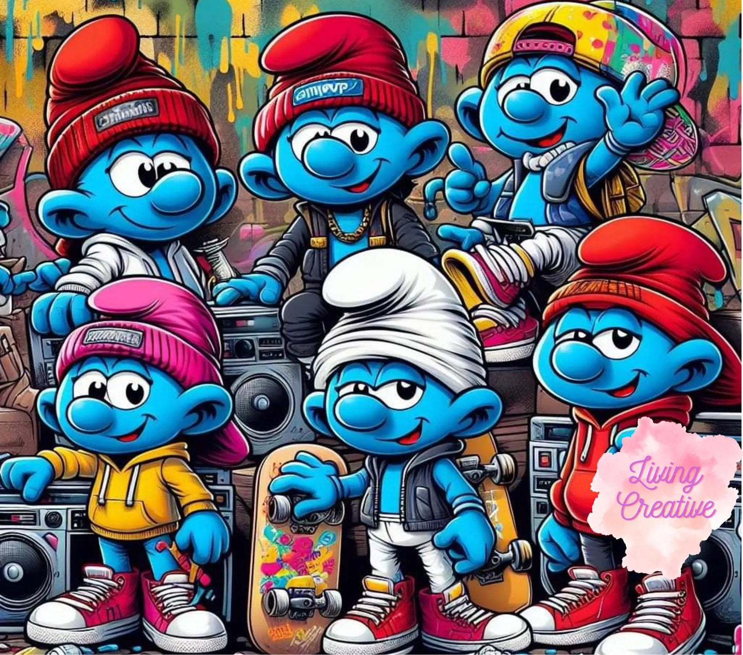 Hip Hop Smurfs *20oz Tumbler Digital Image*