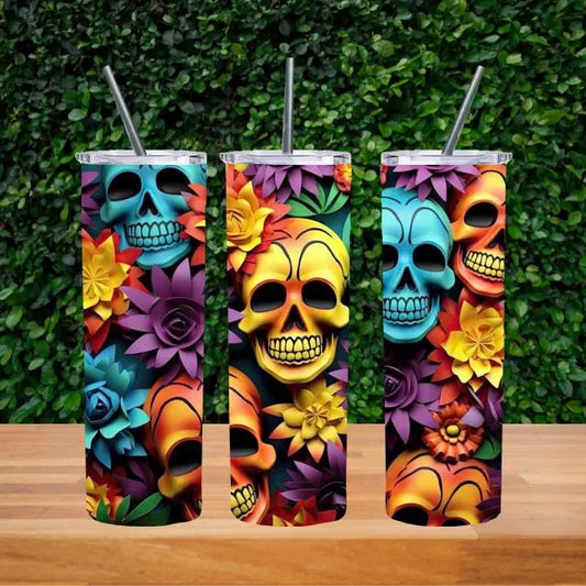 Day of the Dead Skulls *20oz Tumbler Digital Image*