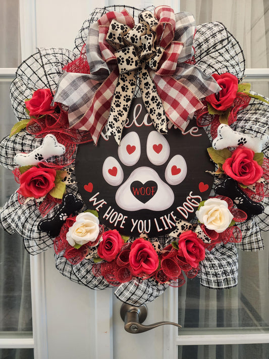 Dogs Welcome Wreath