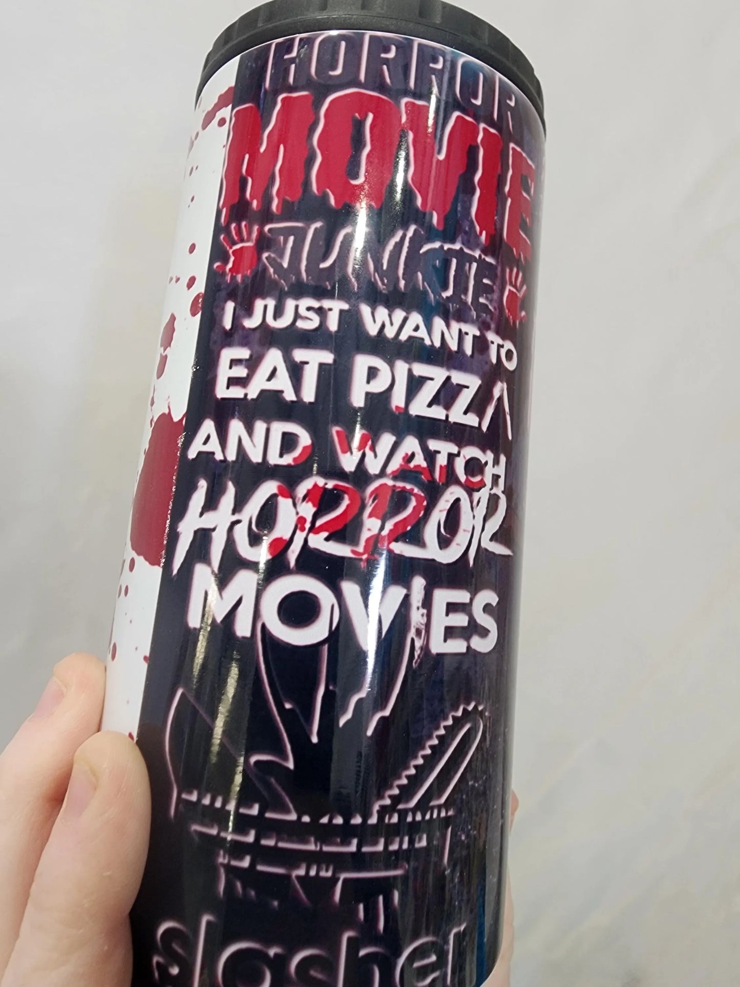 Horror Movie Addict 4in1 Can Cooler Tumbler