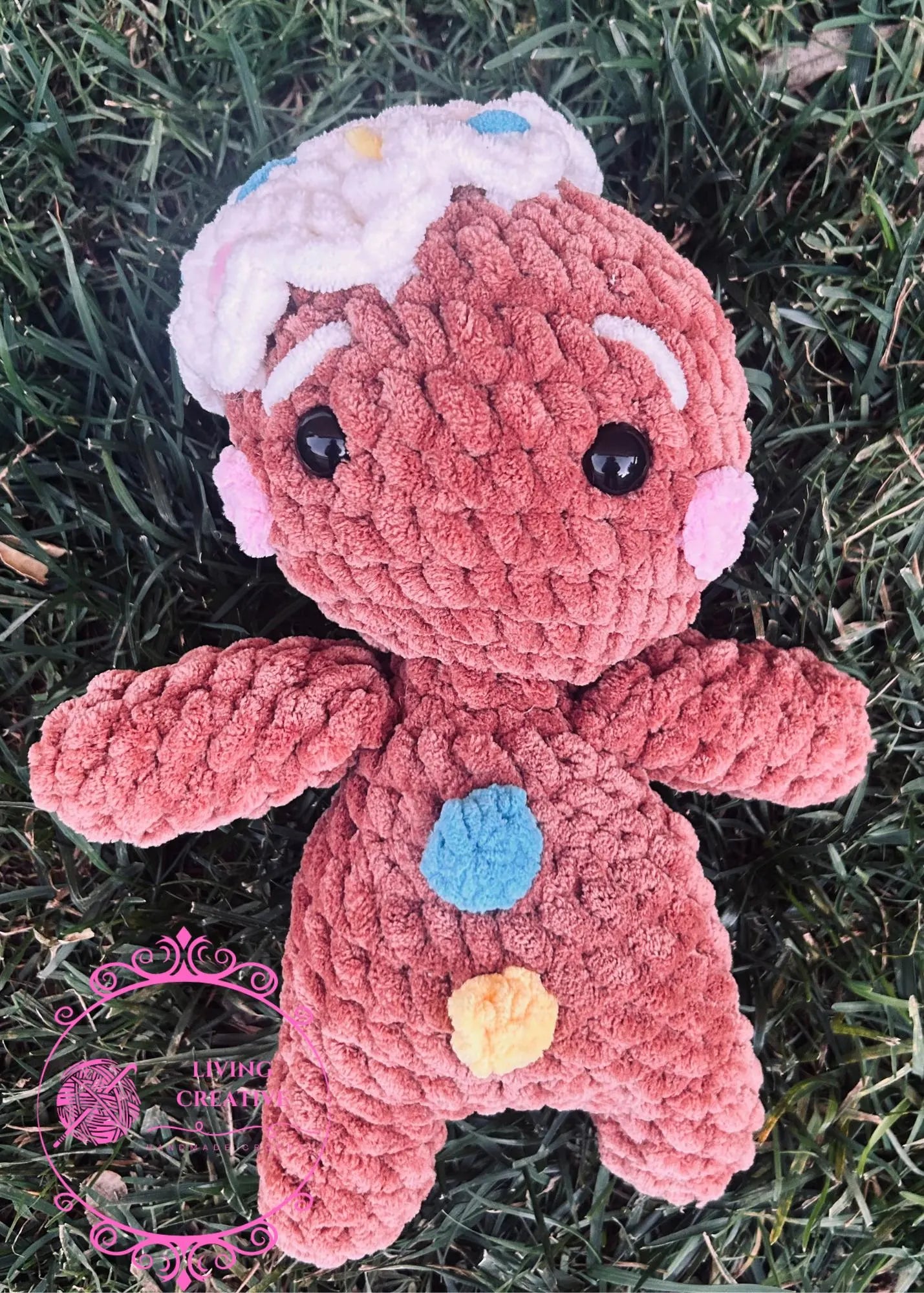 Crochet Frosted Gingerbread Man