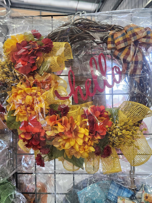 Fall Autumn 18" Grapevine Wreath