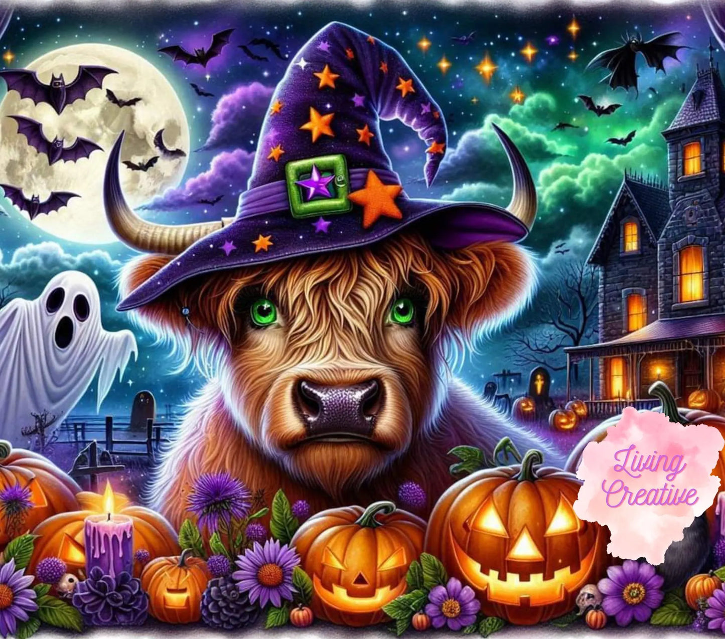 Country Cow Halloween *20oz Tumbler Digital Image*